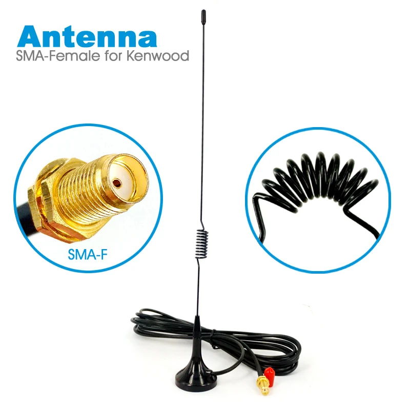 SMA-F автомобильная антенна UT-102UV для BAOFENG UV-5R BF-888S UV-82 UV-5RE Kenwood TK-3107 TK3207 ручной двухстороннее радио Walkie Talkie