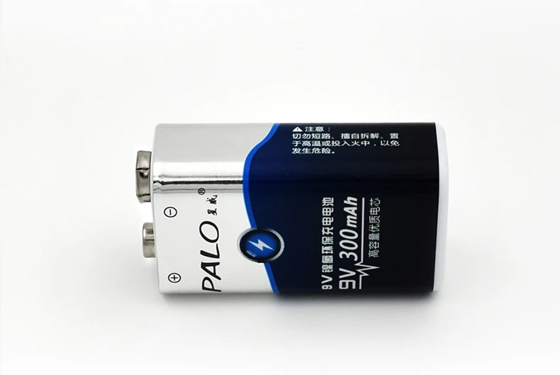 PALO 9v 300mAh Ni-MH перезаряжаемая 9 вольт NiMH батарея зарядное устройство для 6F22 9 V NiCd NiMh литий-ионная аккумуляторная батарея