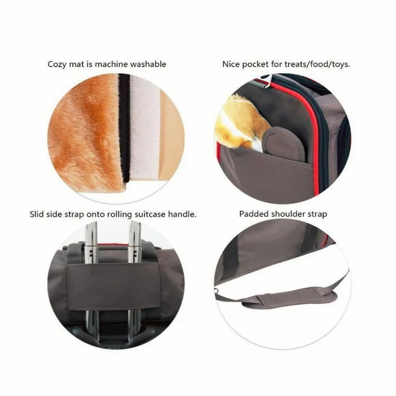 

Expandable Pet Carrier For Small Dogs Cats Soft Sided Crate Airline Approved Kennel Car Travel Bag Multifunction Pet Carrier