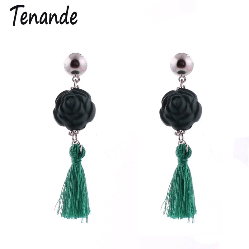 Tenande модные ювелирные изделия Bijoux богемные длинные веревочные кисточки серьги