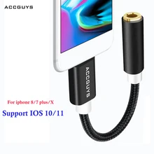 3.5mm Earphone Headphone Audio Adapter ACCGUYS Lighting to 3.5mm Jack Audio Converter Cable For iPhone 7 plus 8 plus iPhone X