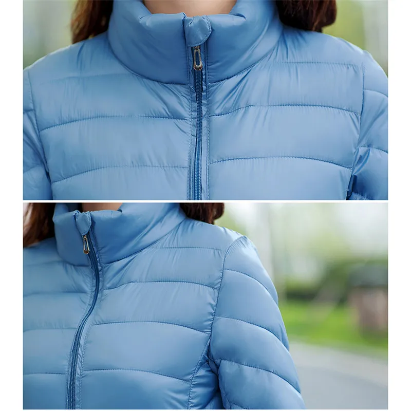 Mom Thin Light Jacket Short Tops Winter Jacket Women Coat Korean Slim Plus size Female Parka Coat Padded Jacket Casual Basic