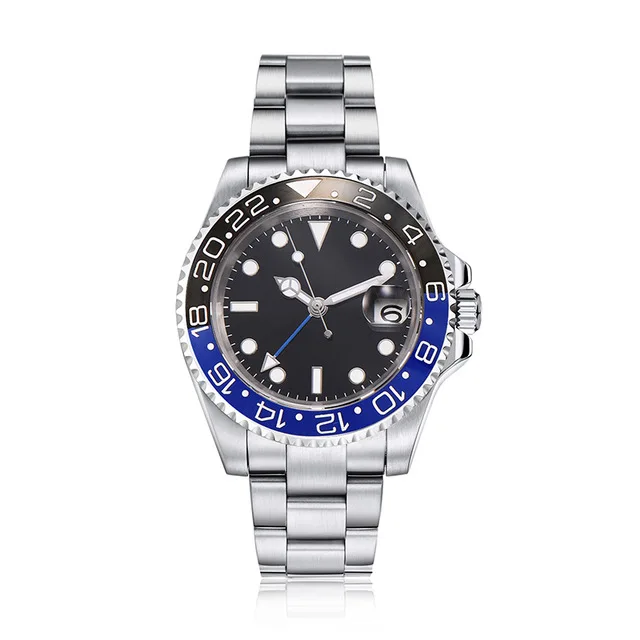 Parnis 40 мм 10 бар механические часы для мужчин с Черный резиновый браслет Керамические Мужские часы Miyota автоматические спортивные часы 8215
