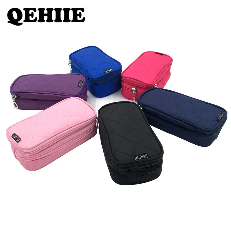 2018 أزياء سيدة حقيبة سفر لمستحضرات التجميل تخزين فرشاة حقيبة مستحضرات تجميل لطيف مفيد رشيق فيزيائيين المنظم حالات النايلون حقيبة مستحضرات تج...