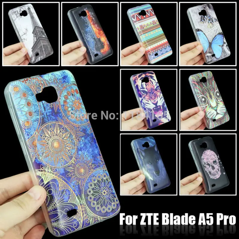 Fashion Translucent Soft TPU Case for ZTE Blade A5 Pro Skin Gel Cover Beautiful Flower |