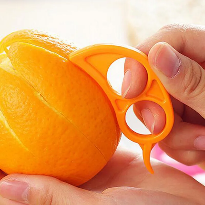 

New Cute Mini Plastic Cut Fruit Stripper Device Orange Peeler Easy Opener Lemon Slicer Cutter Cooking Tools C11 HHY