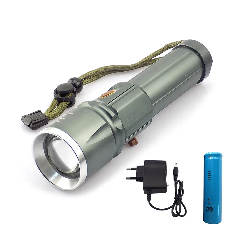 Powerful L2 Led flashlight flash lamp Torch super Bright zoomable focus