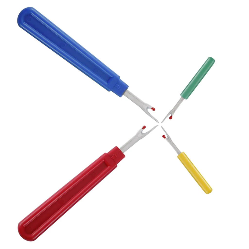 4pcs Large & Small Seam Ripper with Protective Cap Stitch Unpicker for Sewing