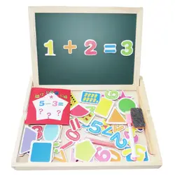 DIY многофункциональные развивающие цифровая головоломка номера деревянный магнитная головоломка рисунок Пазлы игрушки ребенка стираемая