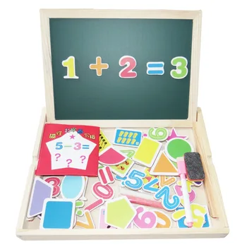 

DIY Multifunctional Educational Digital Puzzle Numbers Wooden Magnetic Jigsaw Figure Puzzles Toys Baby's Erasable Drawing Board
