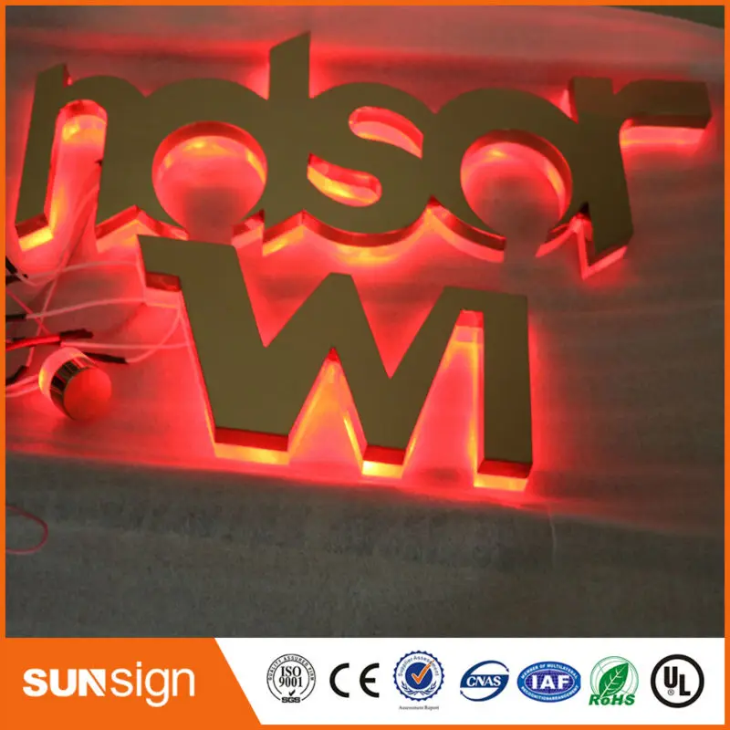 

Custom RGB led backlit illuminated letters font