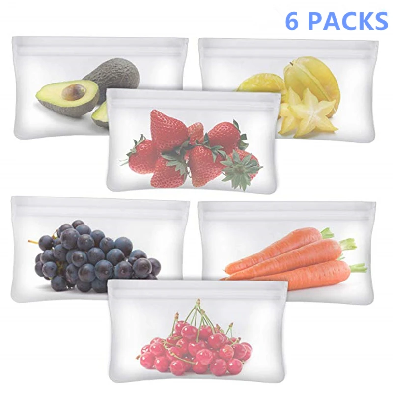 

Food Storage Containers Leakproof Containers Reusable Stand Up Zip Shut Bag Cup Fresh Bag Food Storage Bag Dropshipping BPA Free