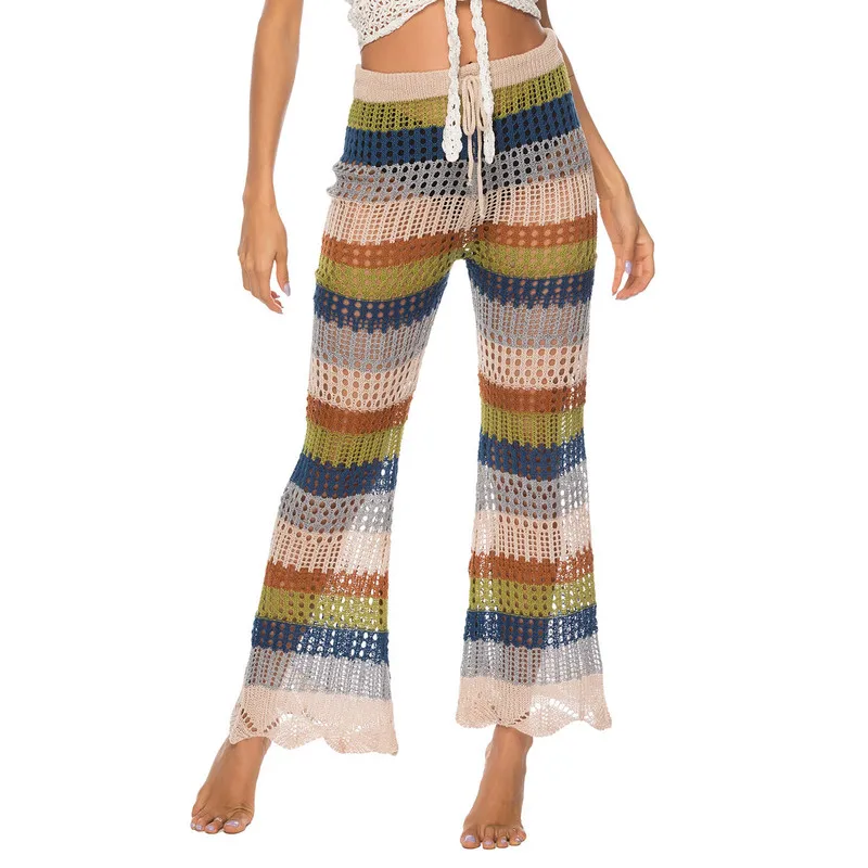 

Swimsuit Dress Beach Pareo On The Summer Swim Tunic Ladies Clothes New Hollowed Fishtail Horn Trousers Knitting Room Euro Night