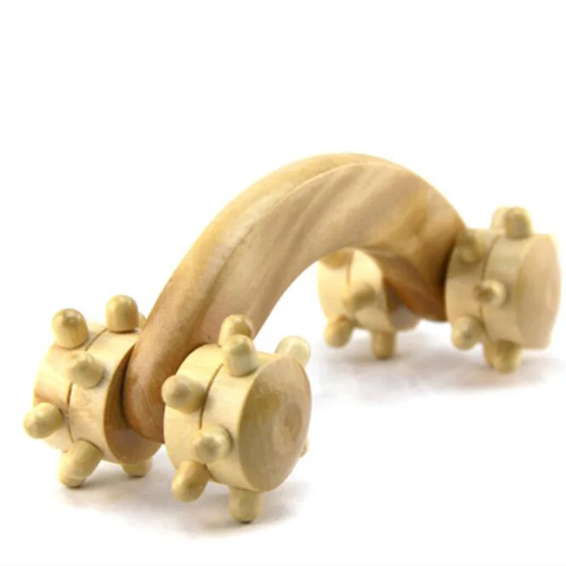 HANRIVER wooden nail curved round wood round back massage equipment portable wooden manual massager