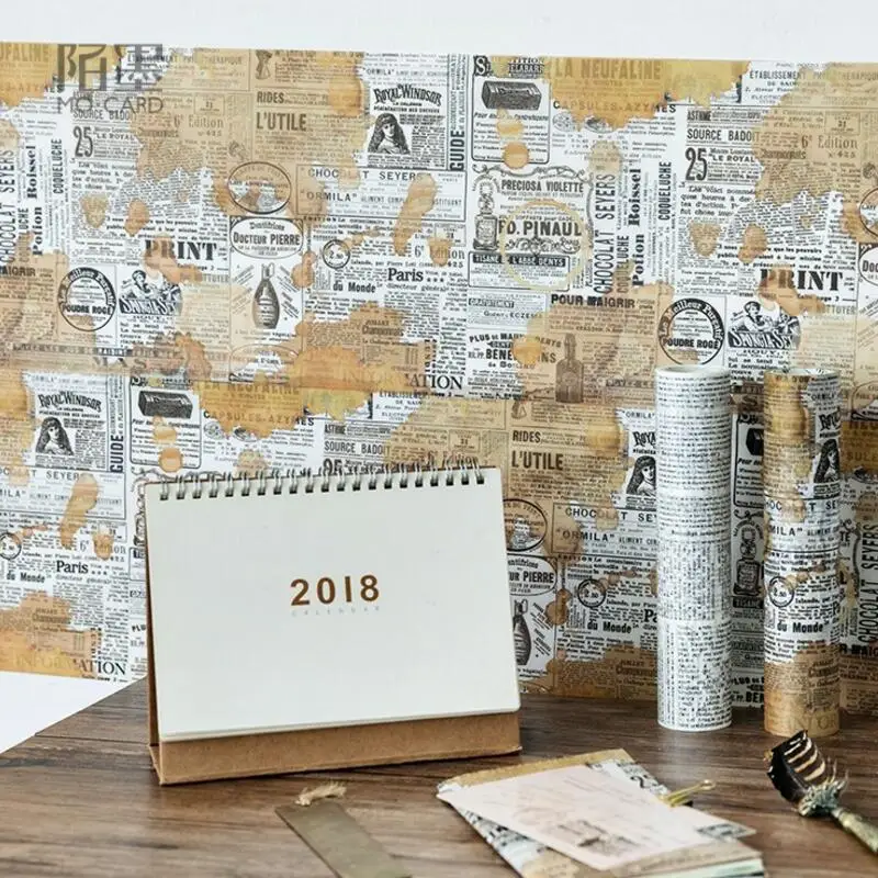 Винтажная газета/растения/блестящая Звезда васи лента DIY украшения Скрапбукинг