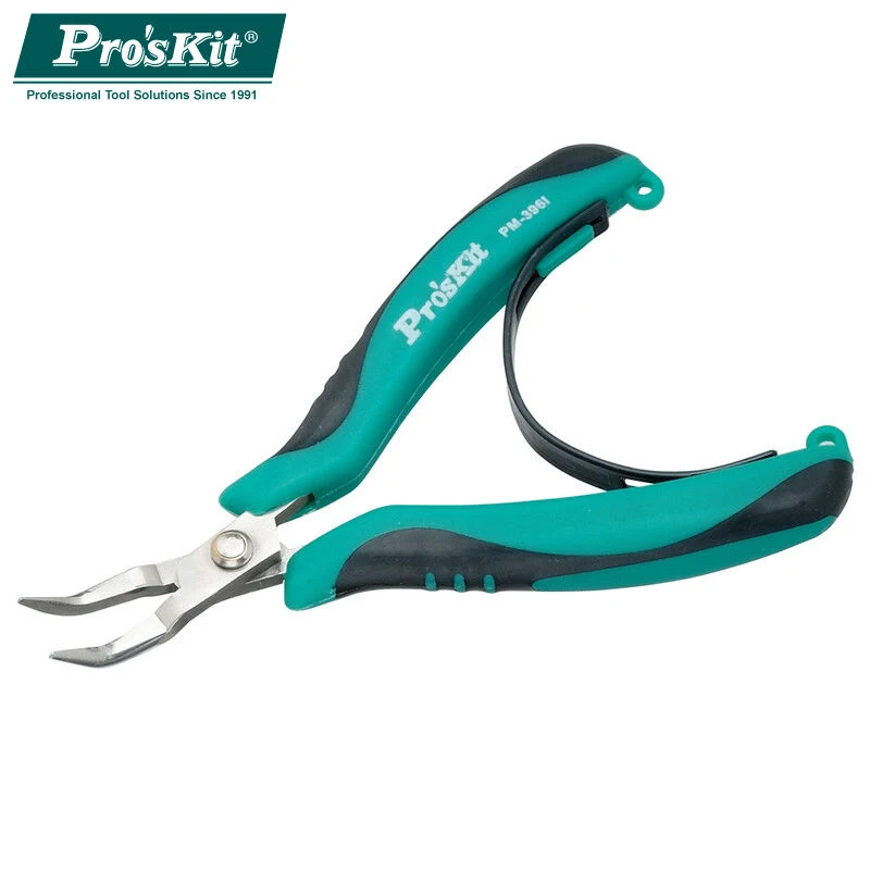 Pro'sKit PM 396I AISI420 плоскогубцы из нержавеющей стали с изогнутым носом обмотка