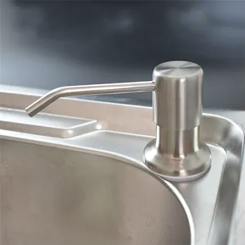 

Sink soap dispenser kitchen sink with detergent bottle Sink accessories copper header 304 stainless steel bottle LO522204