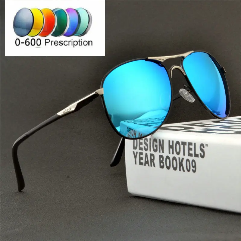 

Classic Men's Myopia Polarized Sunglasses Retro Male Prescription Diopter 0-to 6.0 Optical Red Mirror Man Reading Sunglasses NX