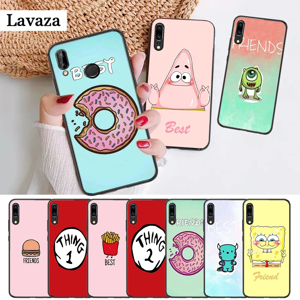 

Lavaza Best Friends girls Couple Silicone Case for Huawei P8 Lite 2015 2017 P9 2016 Mimi P10 P20 Pro P Smart Z 2019 P30