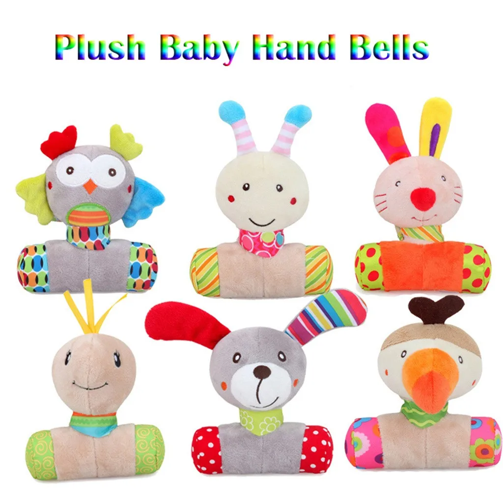 Новая игрушка детская погремушка плюшевые мультфильм животных звук игрушки погремушка новорожденный рук просвещения плюшевые куклы # K18