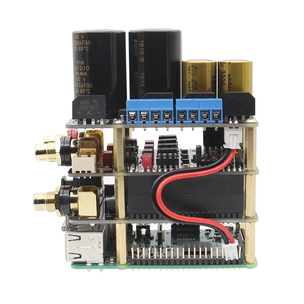 Raspberry Pi Kit X10 Hi Fi аудио комплект B DAC Плата расширения + плата электропитания для PWR 3