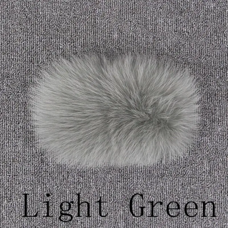 QIUCHEN PJ8078 Большая распродажа,, все реальные фотографии, Женское зимнее пальто с натуральным лисьим мехом, куртка с длинными рукавами и лисьим мехом, куртка для девочек - Цвет: light green