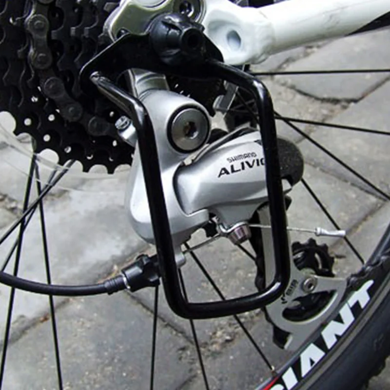 الترس الخلفي للدراجة 1 قطعة قابل للتعديل الصلب الأسود دراجة الجبلية Derailleur سلسلة البقاء الحرس حامي في الهواء الطلق اكسسوارات الدراجات
