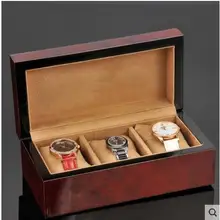 Роскошная 3 Слот деревянная коробка для часов деревянные ящики для часов Часы Дисплей Коробка для ювелирных изделий Органайзер для часов деревянная коробка SBH017