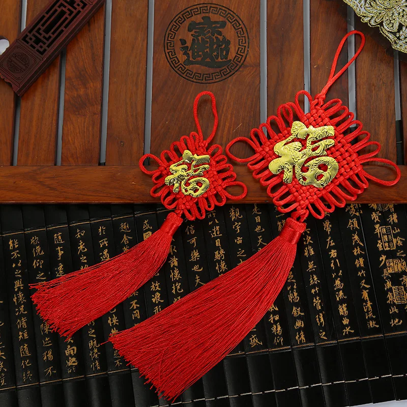 10 шт. полиэстер мини китайские узлы Завязывающиеся кисточки благословение Lucky Curtain подвесные украшения подарки на год