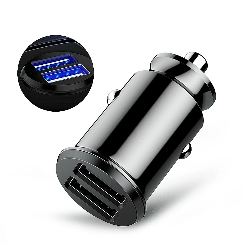 

Dual USB Car Charger 3.1A Fast Car Charging Auto Charge Adapter For iPhone Samsung USB Car-Charger Phone Charger Adapter in Car