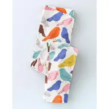 Леггинсы для маленьких девочек новые осенние брендовые Разноцветные детские штаны с принтом птиц Детские брюки для малышей хлопковая одежда для девочек