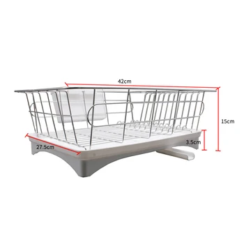 

Single Layer Kitchen Stainless Steel Drain Dish Rack Kitchen Organizer Spoon Plate Storage Frame Tableware Drain Shelf