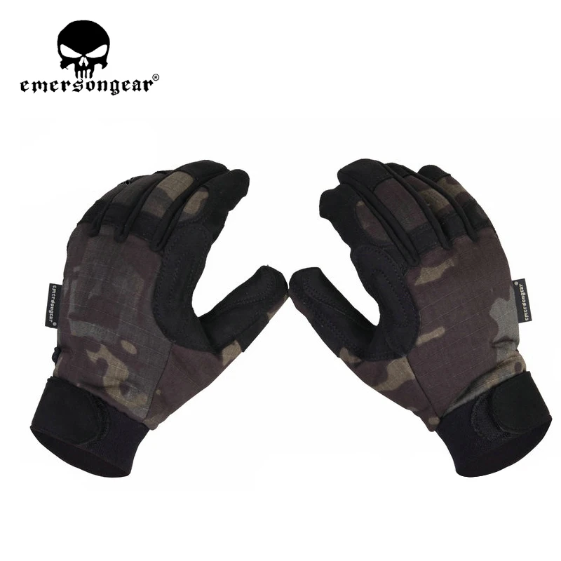 Нерегулярный Тактический легкий камуфляжные перчатки Открытый Охота Airsoft Wargame Emerson полный палец Прихватки для мангала EM8725 EM8726