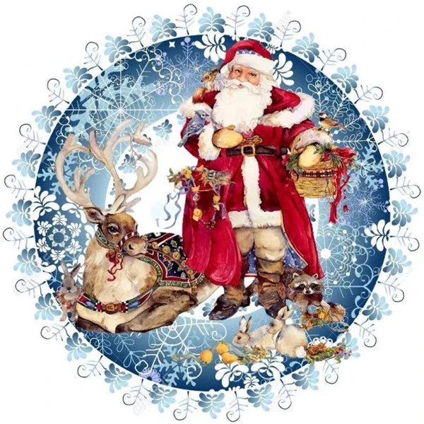 HUACAN 5D алмазная живопись Полная площадь Новое поступление Рождественская Алмазная вышивка мозаика Санта Клаус Стразы художественные картины - Цвет: FA7695
