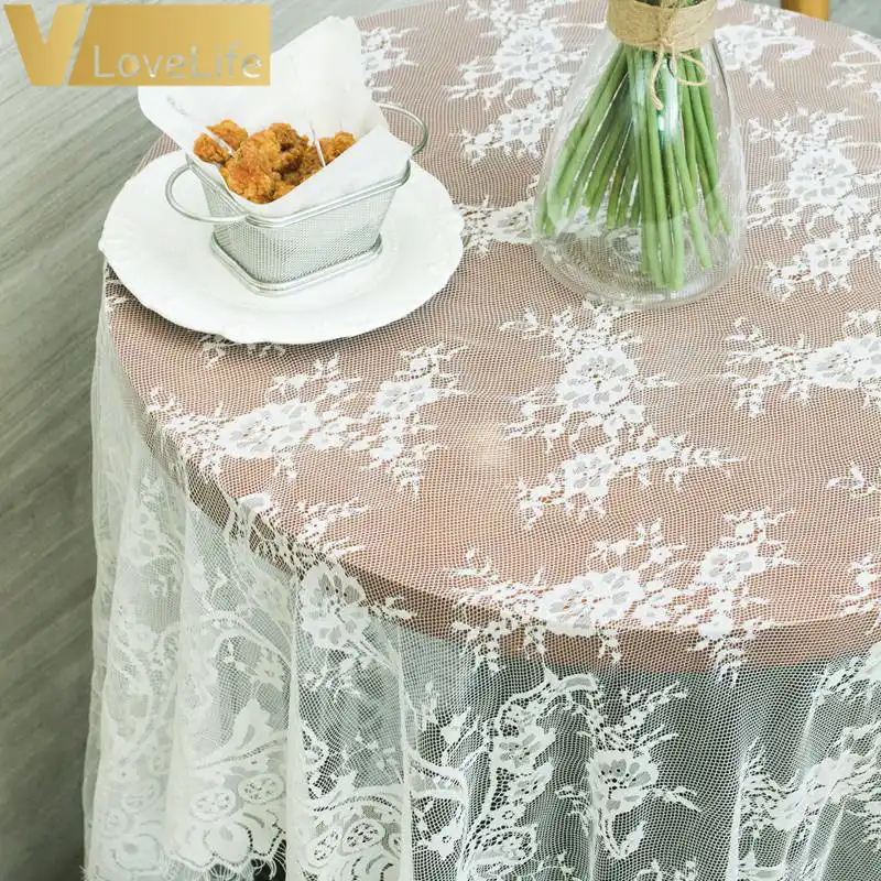 110x150 Cm Chemin De Table De Mariage Blanc Dentelle Chemin De