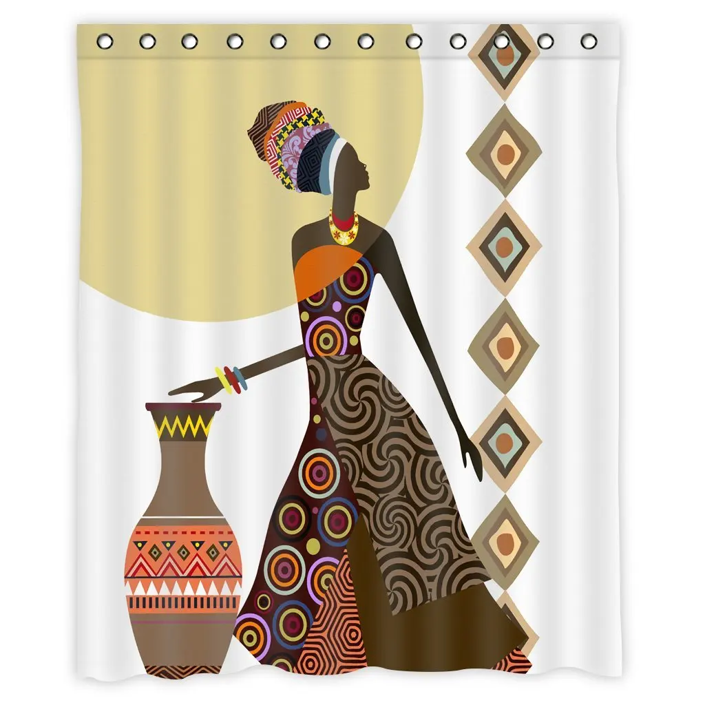 Buy Beautiful African Woman Shower Curtain Fashion