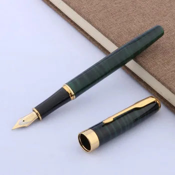 

BAOER student 388 classic golden color Ice flower green red office gift fountain pen