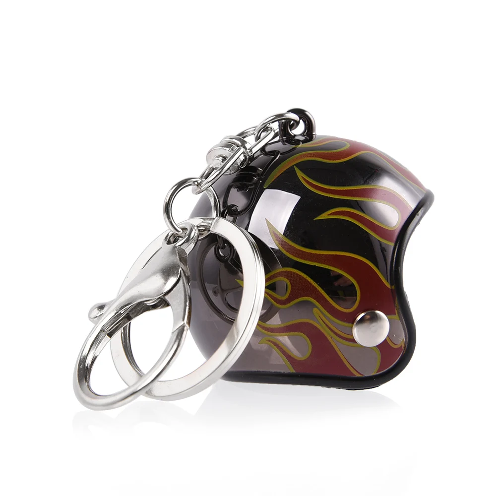2019 New Arrival Keychain Key Ring Keyring Car Motorcycle Bicycle Fire Flame Blaze Helmet Key China Pendants Thanksgiving Gift