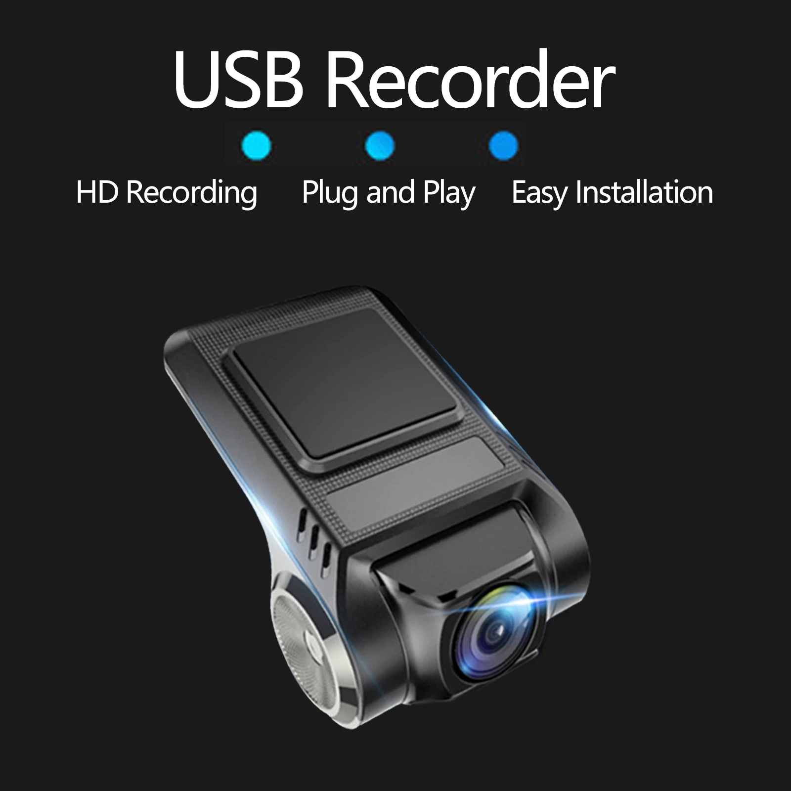 USB HD CCD Автомобильный видеорегистратор, камера для вождения, видео для Android 6,1/7,1/8,1 устройств с 140 градусов широкоугольным двойным видеорегистратором