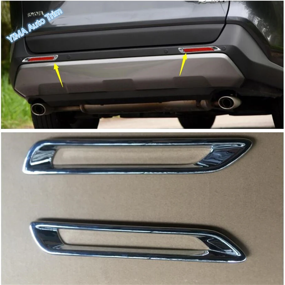 

Lapetus Car Styling Rear Fog Lights Foglight Lamp Frame Cover Trim ABS Chrome Style Fit For TOYOTA RAV4 RAV 4 2019