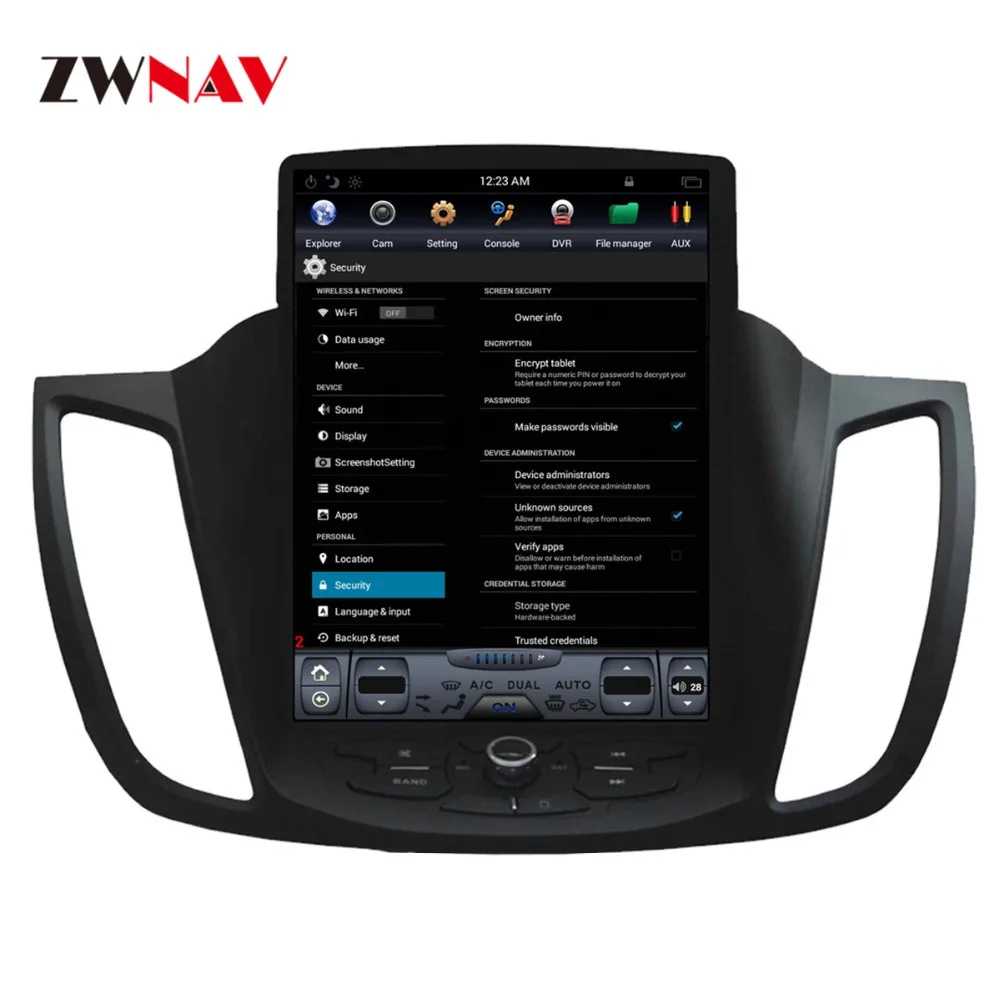 Discount ZWNVA Tesla style Screen Newest Android 6.0 64+2GB Car DVD Player GPS Navigation Radio Screen For Ford Kuga 2013-2017 2 Discount ZWNVA Tesla style Screen Newest Android 6.0 64+2GB Car DVD Player GPS Navigation Radio Screen For Ford Kuga 2013-2017 2