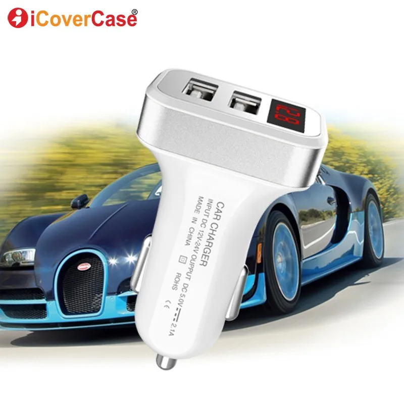 سيارة مهايئ شاحن ل هواوي زميله 20 لايت 10 برو P8 لايت P9 الشرف 10 9 8 P30 P20 زائد USB شواحن LED المزدوج ميناء 2 منافذ 2.1A