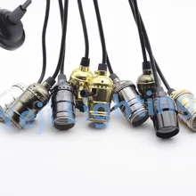 Винтаж Эдисон E27 E26 патрон лампы с кабелем провода шнур набор мини потолок Роза потолочный навес для ретро led люстра DIY