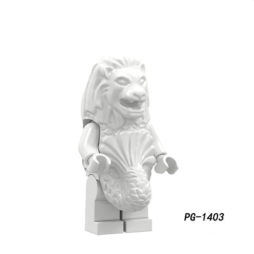 

Single Sale PG1402 Alien vs. Predator Building Blocks Singapore Landmark Merlion Model Brick Building Blocks Gift Toys