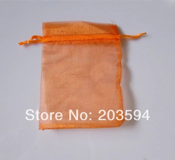 

500pcs/lots Orange Color Jewelry Packing Drawable Organza Bags 7x9cm,Wedding Gift Bags & Pouches