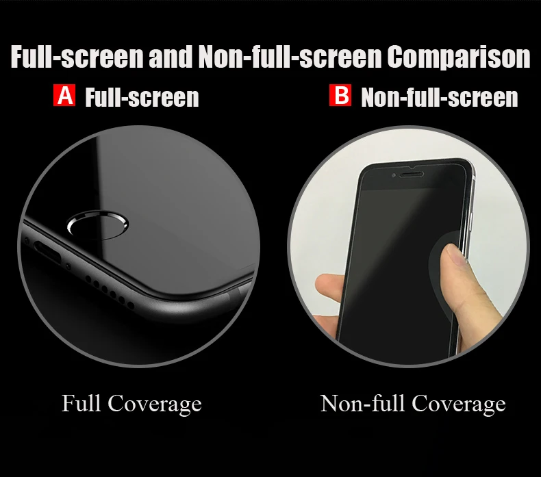 TOMKAS Glass For iPhone 7 8 Screen Protectors 4D Round Curved Edge Full Cover Protective For iPhone 7 8 Plus Tempered Glass