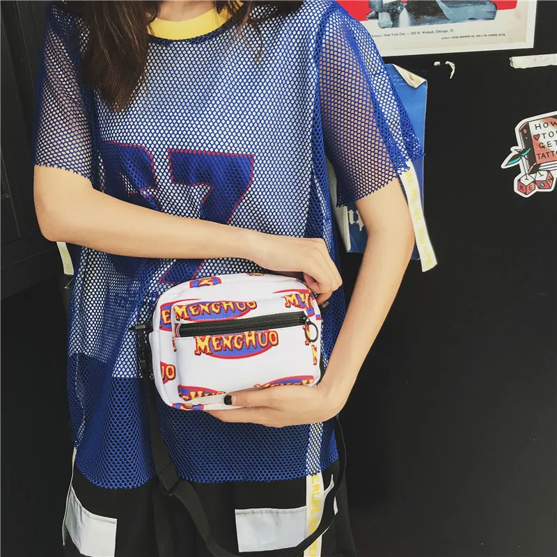 Menghuo Casual Letter Women Shoulder Bags Waterproof Nylon Female Handbags Girls Messenger Bags Small Crossbody Women Mini BagsIMG_6559