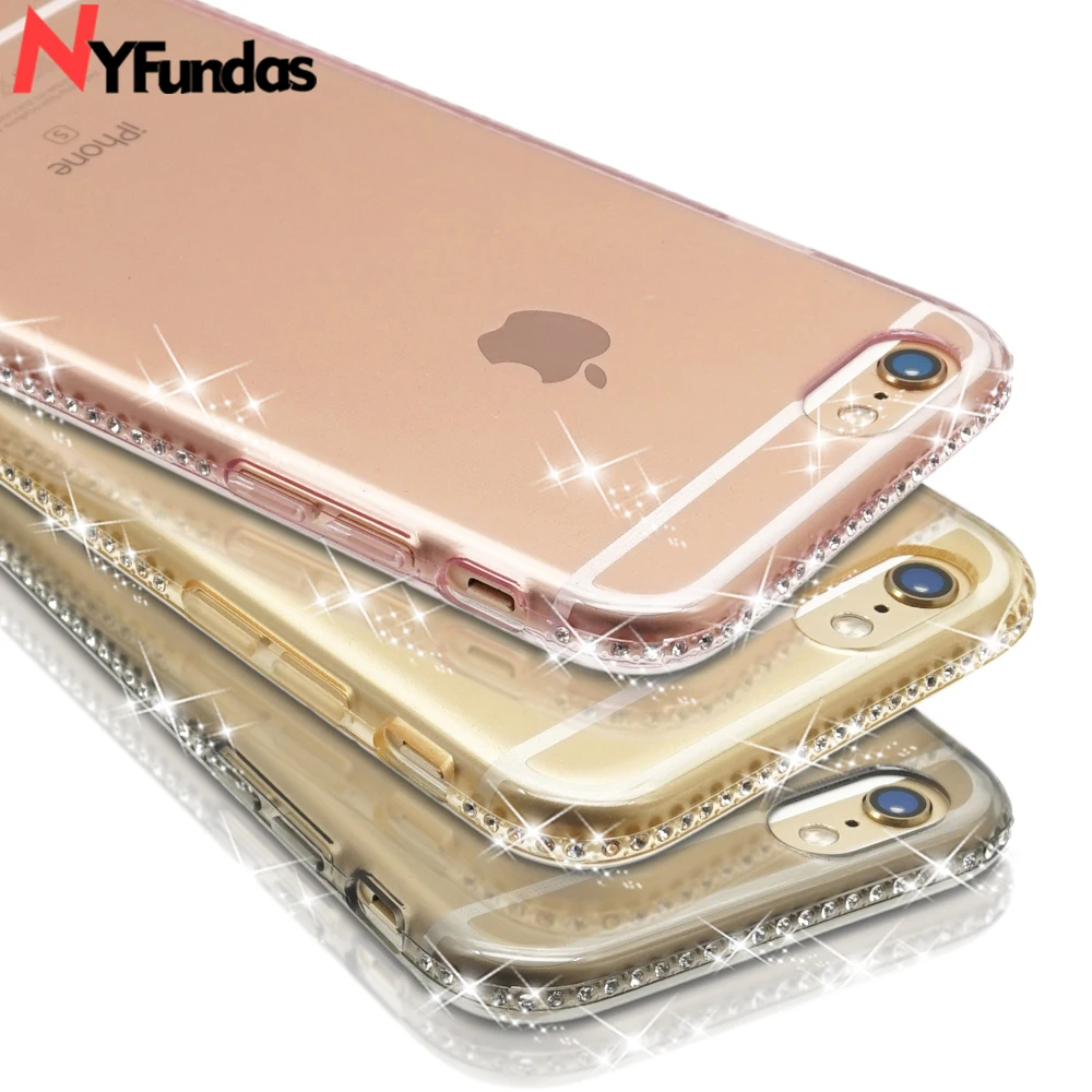 NYFundas для iPhone XS Max чехол со стразами бампер Блестящий блестящий iphone 11 Pro XR 8 7 6 6S plus X