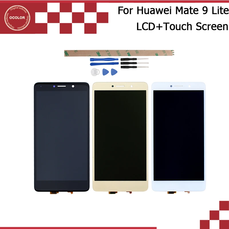 

ocolor For Huawei Mate 9 Lite LCD Display+Touch Screen 5.5"Assembly Repair Part For Huawei Mate 9 Lite BLL-L23 +Tools+Adhesive