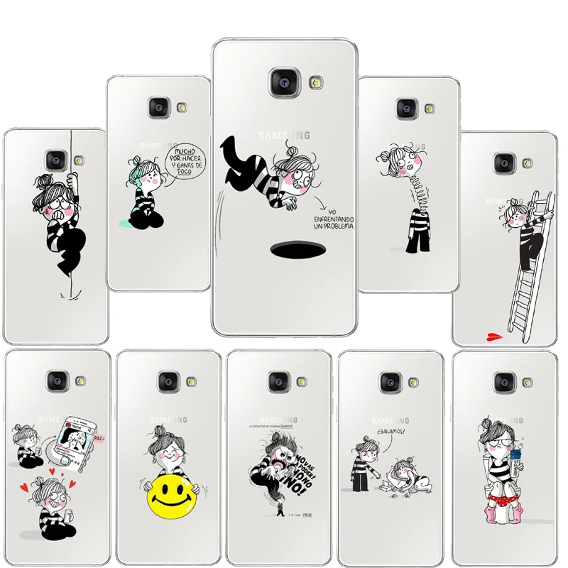 Funda jump la volatil Мягкий силиконовый прозрачный чехол из ТПУ для Samsung 2016 2017 A3 A5 A6 A6PIUS A7 A8